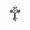 Vintage Cross Detail Surgical Steel Ear Piercing