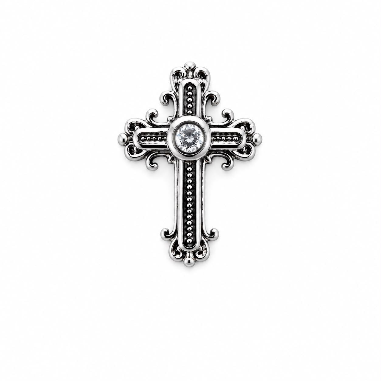 Vintage Cross Detail Surgical Steel Ear Piercing