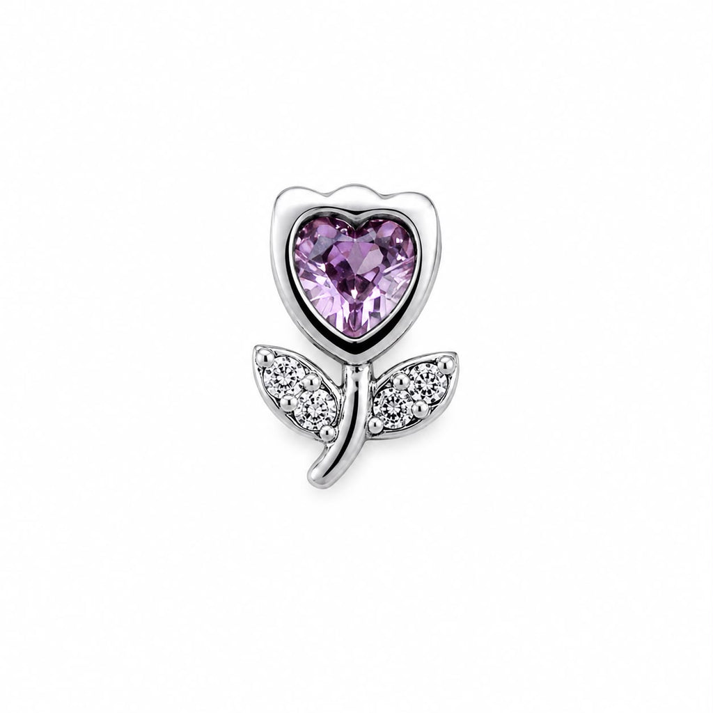 Heart Stone Flower Figure Surgical Steel Ear Piercing