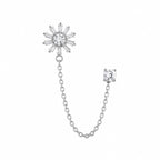 Sunlight Stone Chain Surgical Steel Ear Piercing
