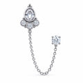 Kugel Piercing aus Chirurgenstahl mit Kettendetail