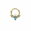 14K vergoldeter Chirurgenstahl-Creolen-Piercing – Fledermaus-Design, geeignet für Ohr & Nase