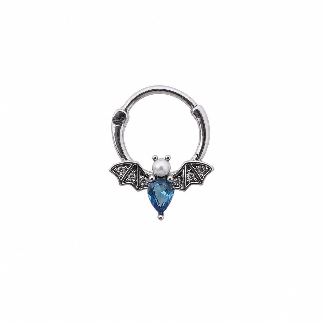 Chirurgischer Stahl Fledermaus-Detail Ring Piercing – Ohr- & Nasenkompatibel