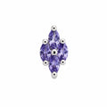 Purple Stone Detailed Surgical Steel Ear Piercing