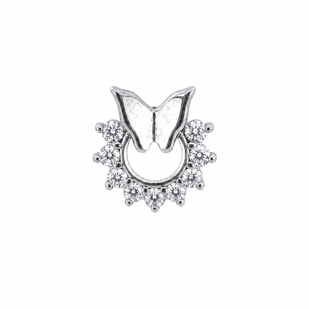 Butterfly Detailed Stone Ear Piercing