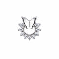 Butterfly Detailed Stone Ear Piercing