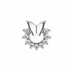 Butterfly Detailed Stone Ear Piercing