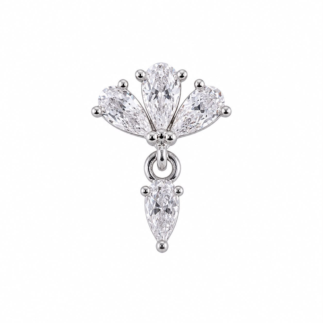 Stone Detail Dangle Ear Piercing