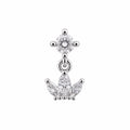 Lotus Flower Dangle Surgical Steel Ear Piercing