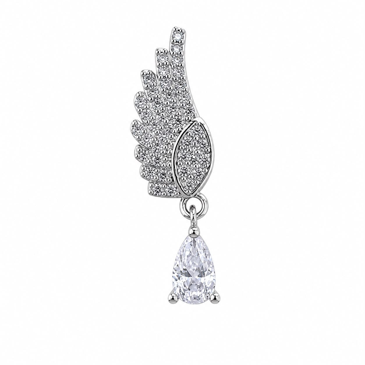 Leaf-Shaped Dangle Surgical Steel Ear Piercing