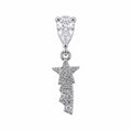 Dangling Surgical Steel Ear Piercing with Star Figure