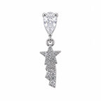 Dangling Surgical Steel Ear Piercing with Star Figure