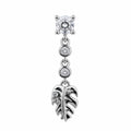 Leaf Detail Dangle Surgical Steel Ear Piercing