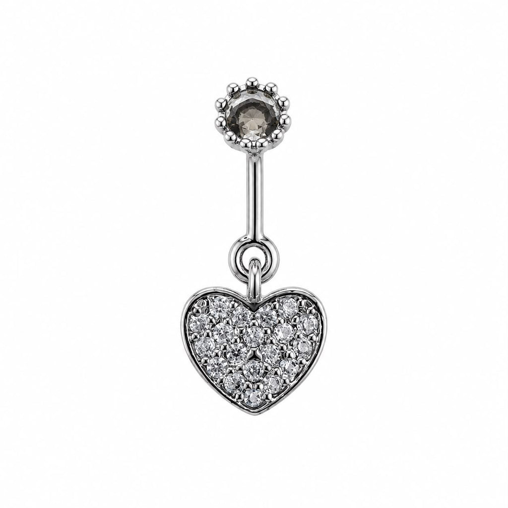Heart Detailed Dangle Surgical Steel Ear Piercing