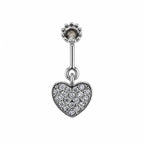 Heart Detailed Dangle Surgical Steel Ear Piercing