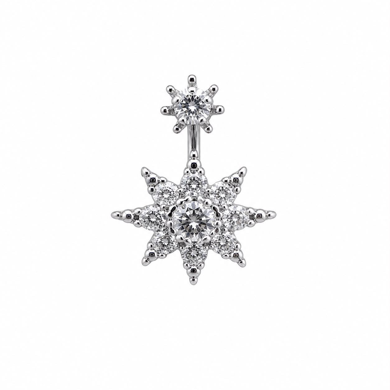North Star Dangle Surgical Steel Ear Piercing