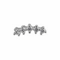 Star Lined Gemstone Surgical Steel Ear Piercing