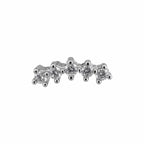 Star Lined Gemstone Surgical Steel Ear Piercing