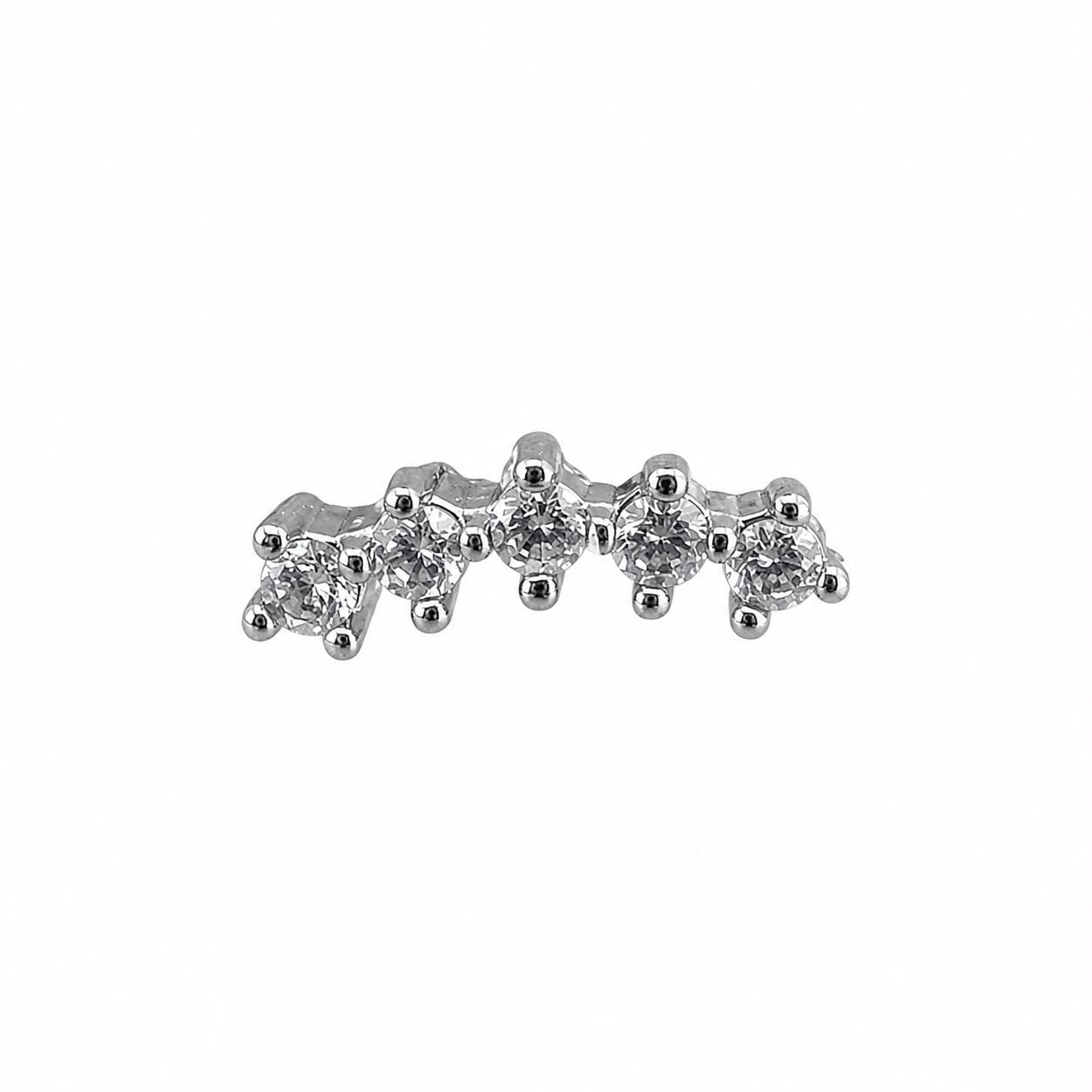 Star Lined Gemstone Surgical Steel Ear Piercing