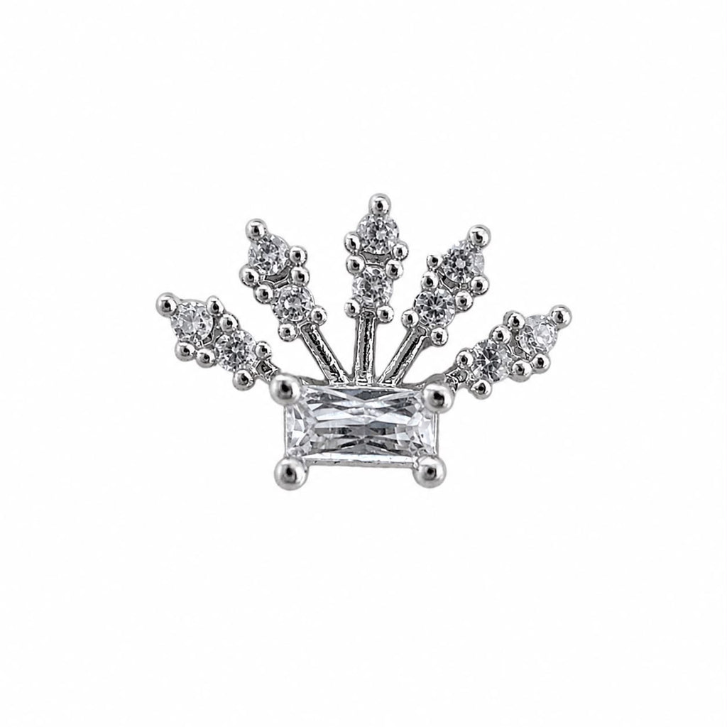 Crown Detail Stone Surgical Steel Ear Piercing