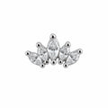 Zircon Stone Crown Shaped Ear Piercing