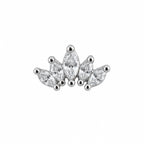 Zircon Stone Crown Shaped Ear Piercing