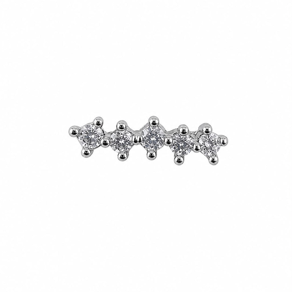 Five Stone Zircon Surgical Steel Ear Piercing