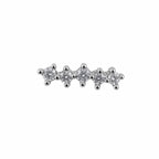 Five Stone Zircon Surgical Steel Ear Piercing