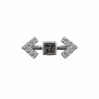 Pfeilförmiges Zirkonia-Ohrpiercing aus Chirurgenstahl