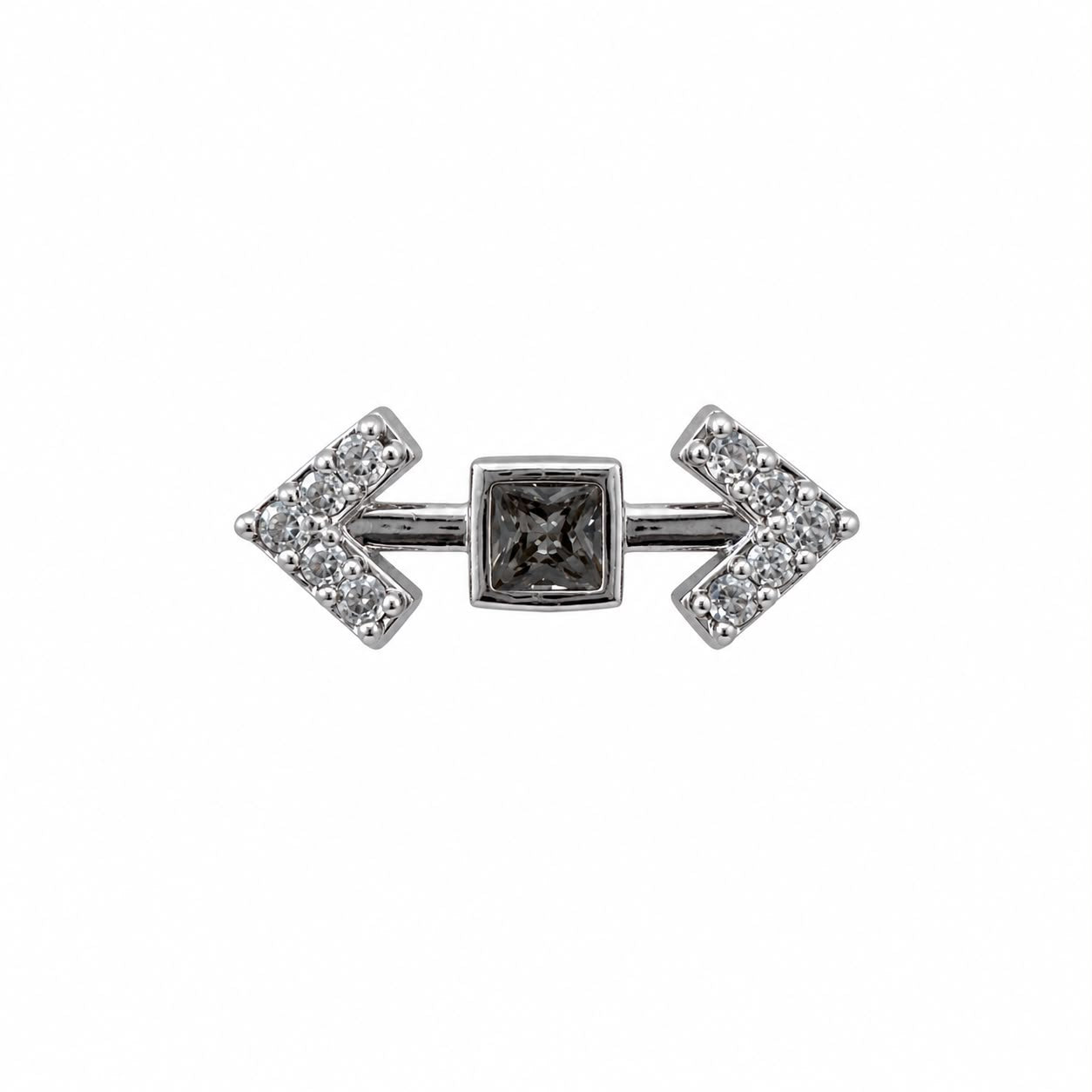 Pfeilförmiges Zirkonia-Ohrpiercing aus Chirurgenstahl