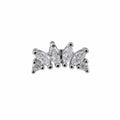 Chirurgischer Stahl Ohrpiercing mit Zirkonstein im Kronen-Design