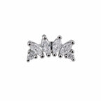 Chirurgischer Stahl Ohrpiercing mit Zirkonstein im Kronen-Design