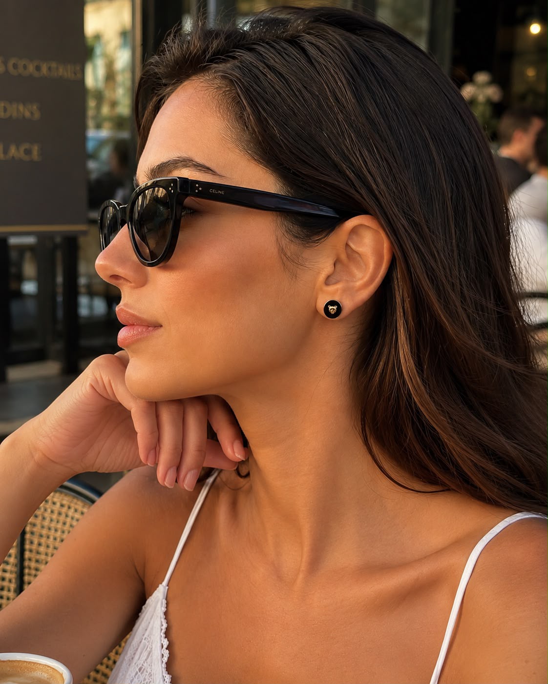 Xuping 18K altın kaplama çelik Ayıcık Figürlü Küpe