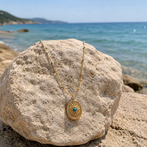 14K Altın Kaplama Çelik Kolye
