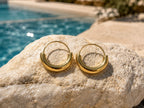 Minimal Hoop Earring – Steel | 18K Gold Plated | Water Resistant