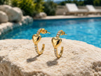 Herzdetail Zirkonia Ohrring – Stahl | 18K Vergoldet | Wasserfest