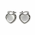 Silver Heart Hoop Earrings – Stainless Steel | Water Resistant