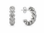 Xuping Modern Hoop Earrings with Stone Detail – Stainless Steel | Water-Resistant