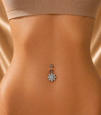 Star Stone Detail Belly Piercing | 316L Surgical Steel