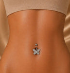 Butterfly Detailed Surgical Steel Navel Piercing