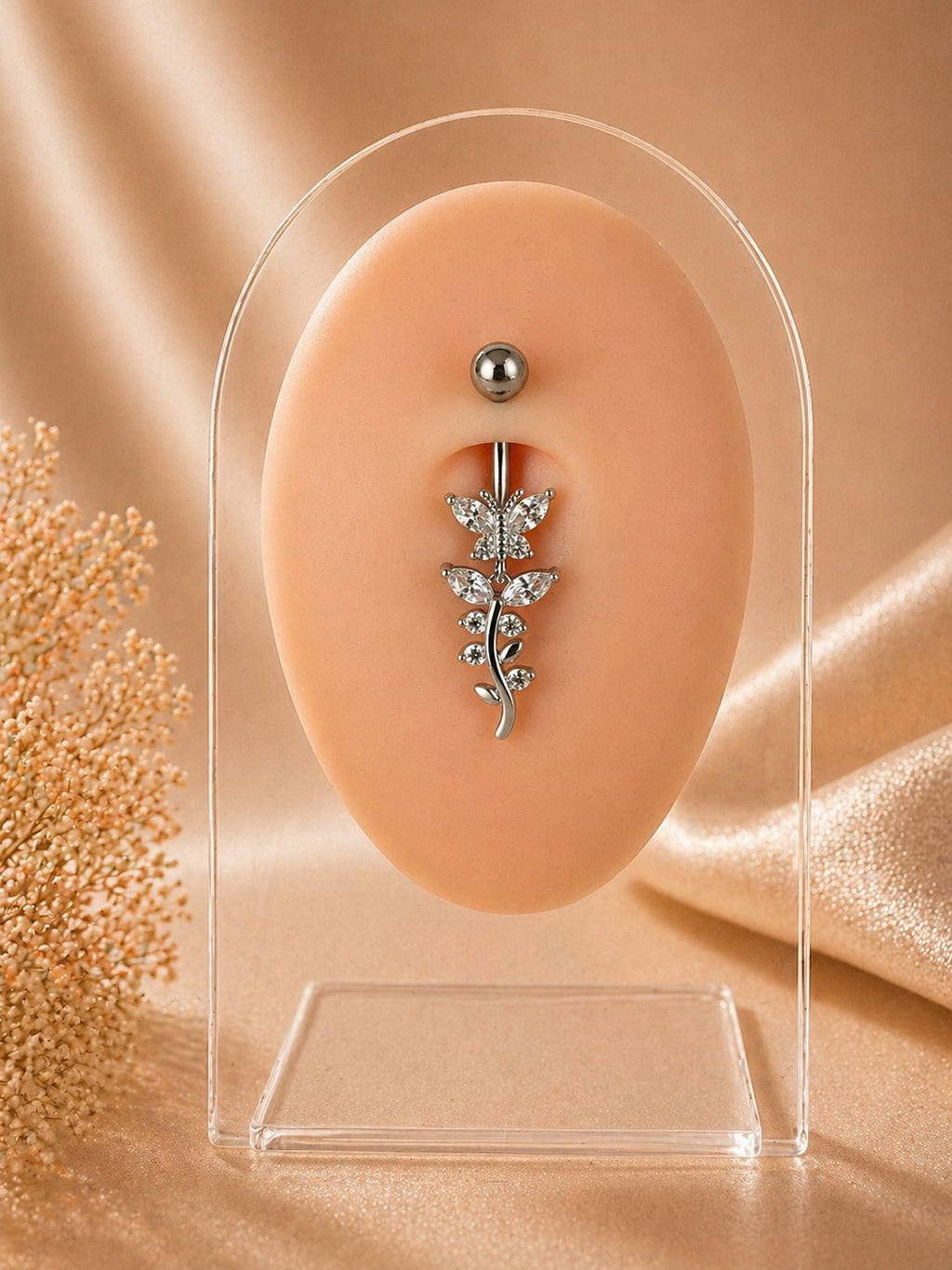 Butterfly Belly Button Ring | 316L Surgical Steel