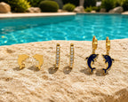 Ocean Series Steel Earring Set – 18K Gold Plated