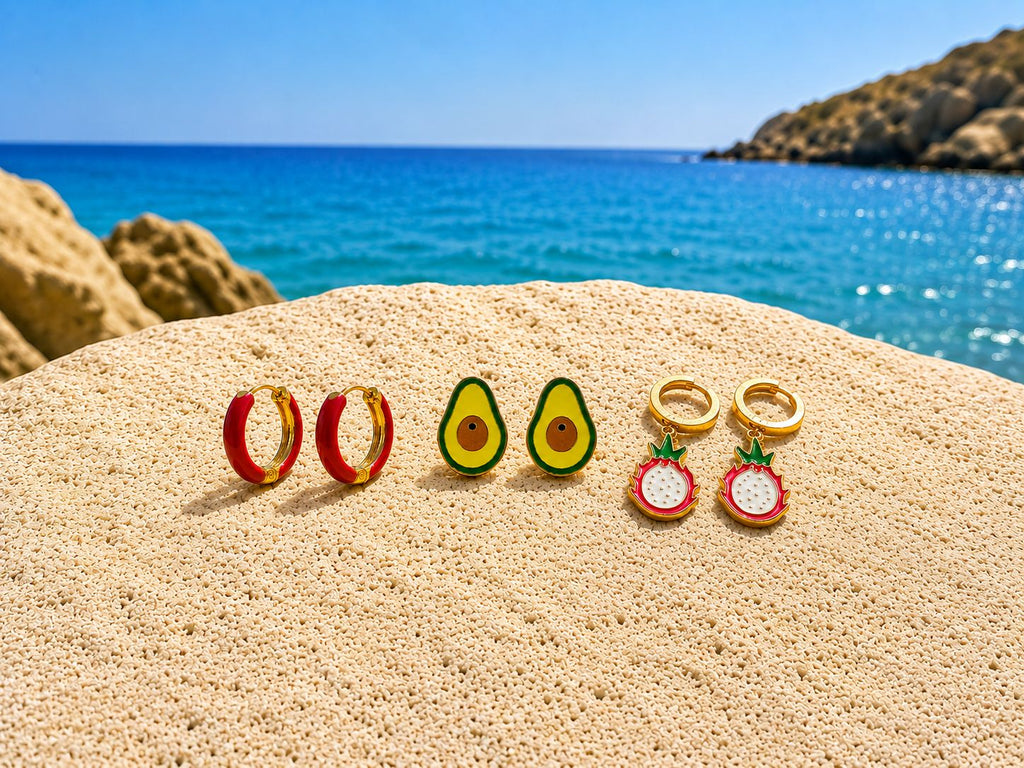Fun Pop Waterproof Stainless Steel Earring Set - 18K Gold Plated