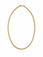 Xuping 18K Gold Plated Flat Chain Necklace – Stainless Steel Waterproof