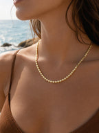 Xuping Top Chain Necklace – 18K Gold Plated Steel Necklace | 21 CM
