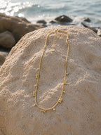 Dragonfly Charm Necklace – Steel 14K Gold Plated Waterproof Necklace