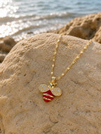 Bee Figure Necklace – Steel 14K Gold Plated Water Resistant