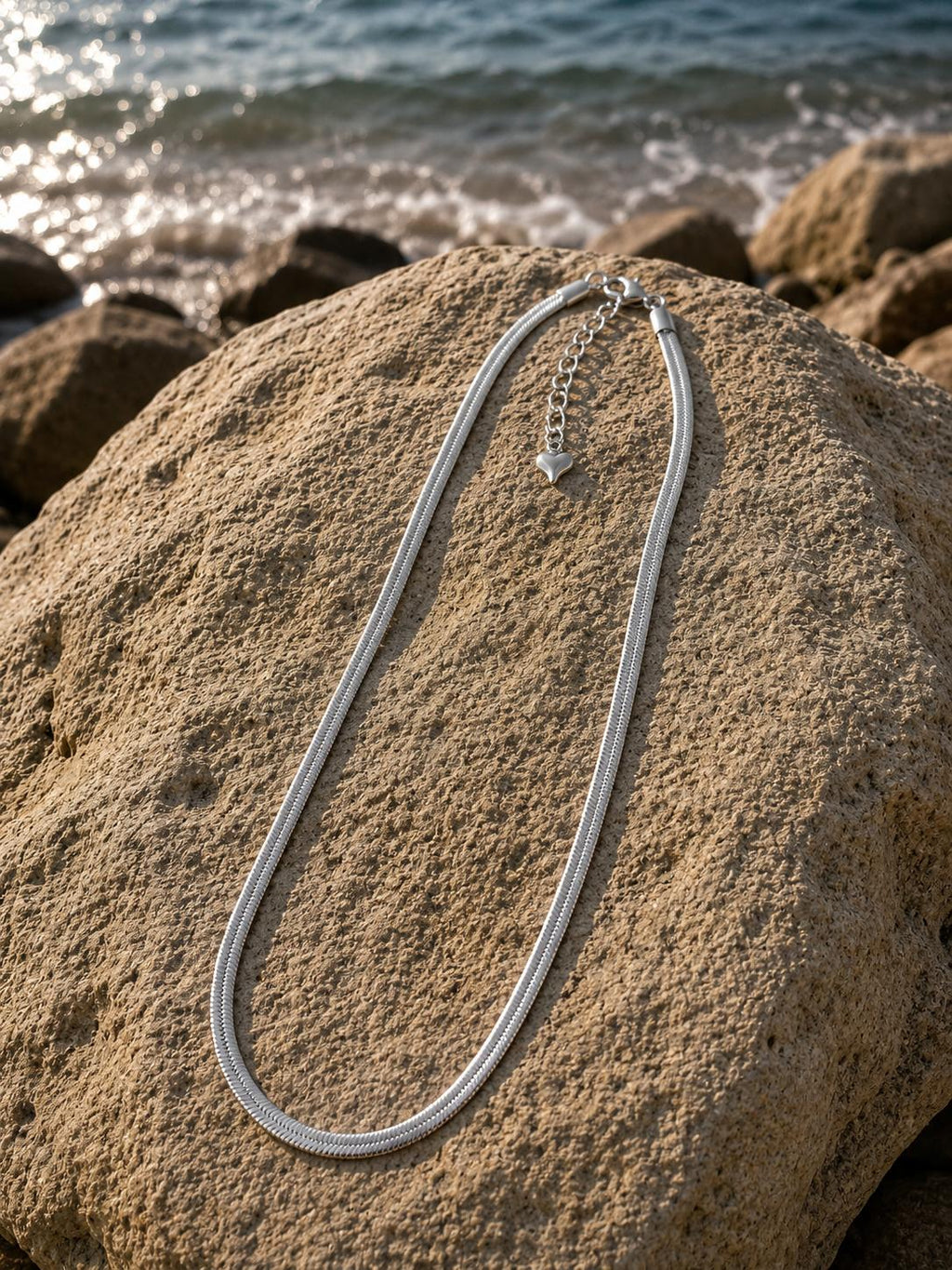 Snake Chain Necklace – Steel Water Resistant