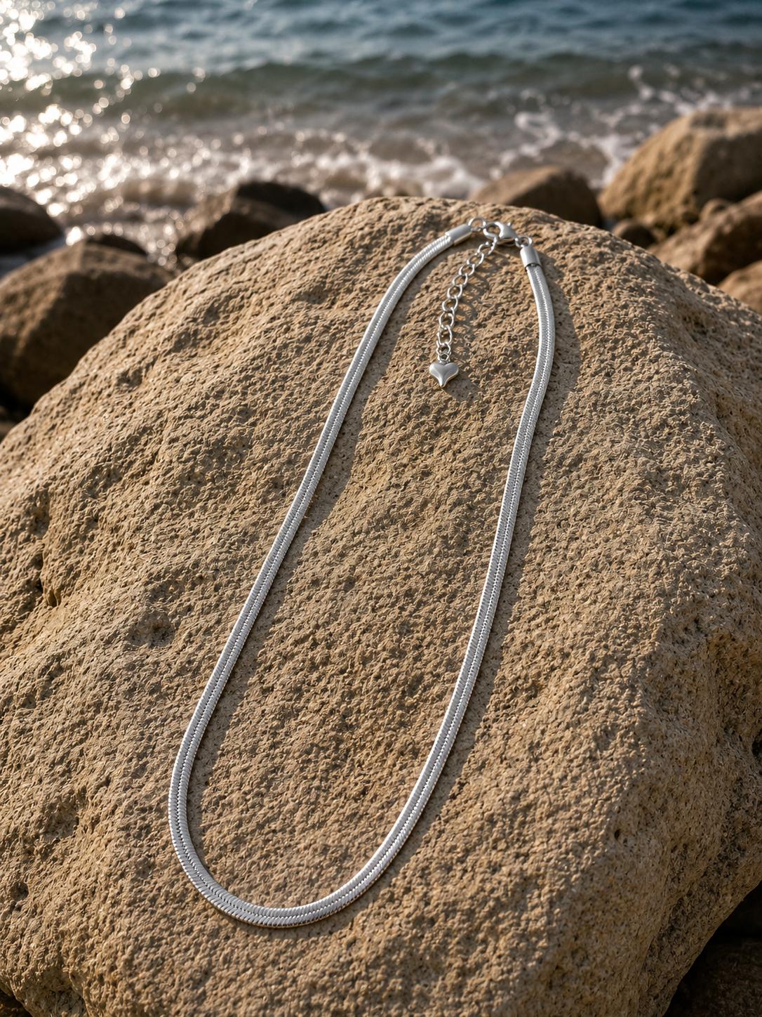 Snake Chain Necklace – Steel Water Resistant