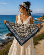 Patterned Cotton Scarf – Versatile Use | 67 CM